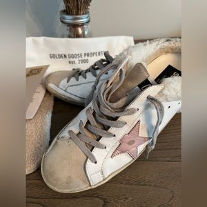 Golden Goose Super Star Sabot Women Sneaker White Pink size 11